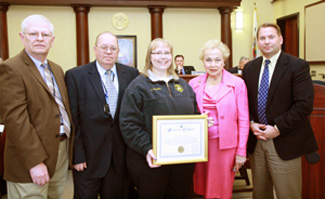 Christine McCarthy is honored by the Monmouth County Freeholders